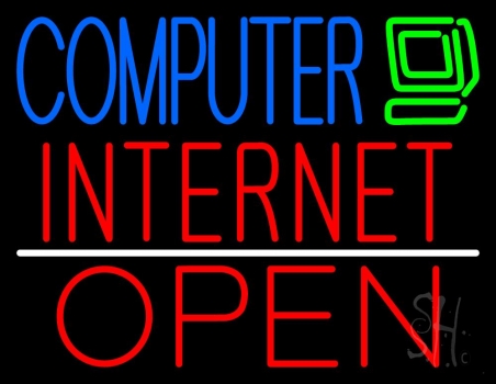 Computer Internet Open LED Neon Sign