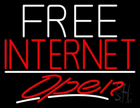 Free Internet Open LED Neon Sign