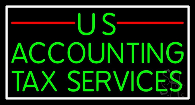 Us Accounting Tax Service 1 LED Neon Sign