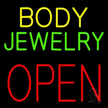 Body Jewelry Open Block LED Neon Sign