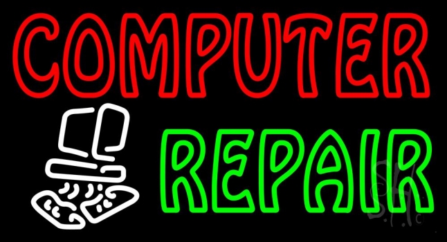 Computer Repair Double Stroke LED Neon Sign
