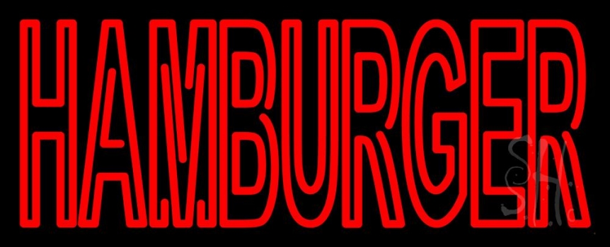 Double Stroke Hamburger LED Neon Sign