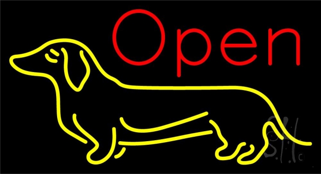 Dog Open 2 LED Neon Sign