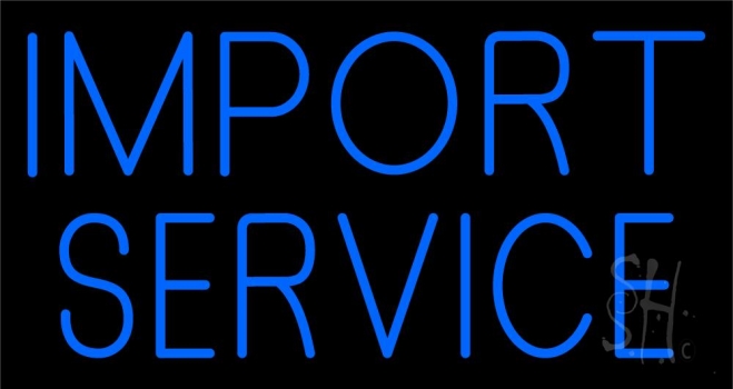Import Service Block LED Neon Sign