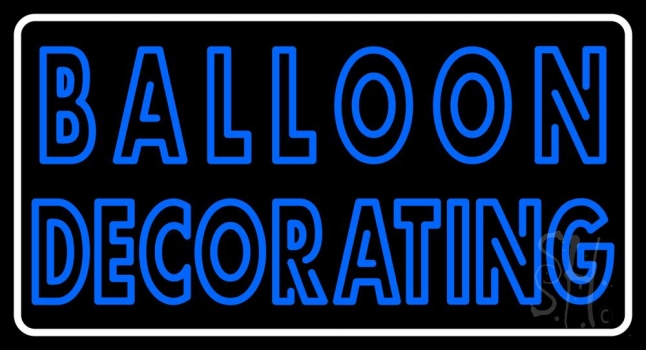 White Border Double Stroke Balloon Decorating LED Neon Sign