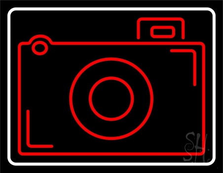 Camera Square Border 1 LED Neon Sign