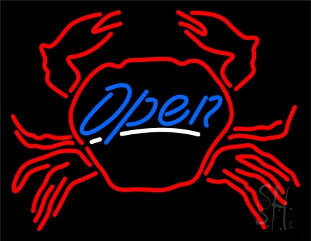 Crab Open LED Neon Sign