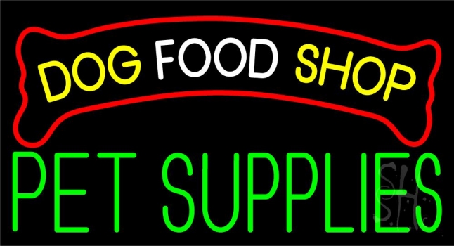 Dog Food Shop Pet Supplies LED Neon Sign