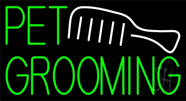 Pet Grooming Block 1 LED Neon Sign