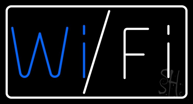 Wifi White Border LED Neon Sign