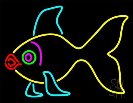 Yellow Fish 1 LED Neon Sign
