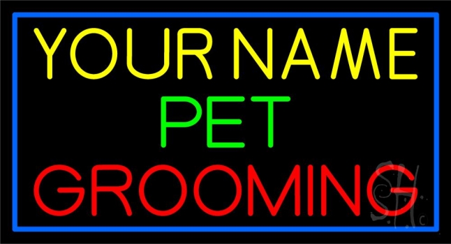 Custom Pet Grooming Block 1 LED Neon Sign