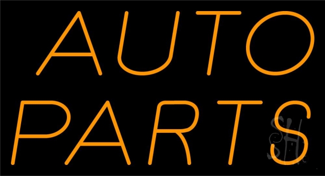Orange Auto Parts 1 LED Neon Sign