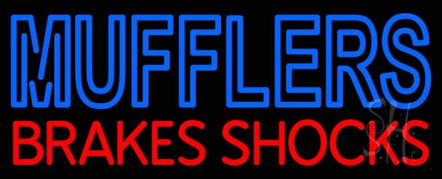 Blue Mufflers Red Brakes Shocks LED Neon Sign