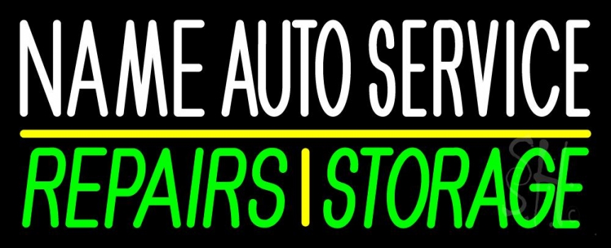 Custom Auto Service Repairs Storage 2 LED Neon Sign
