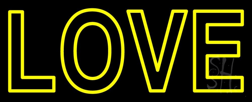 Block Love LED Neon Sign