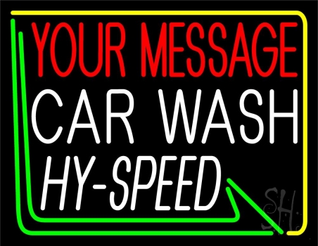 Custom Car Wash Block 2 LED Neon Sign