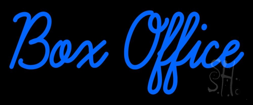 Blue Box Office LED Neon Sign