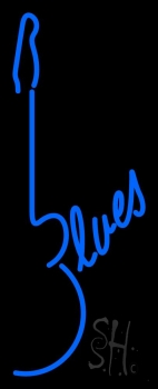 Blues Guitar 1 LED Neon Sign