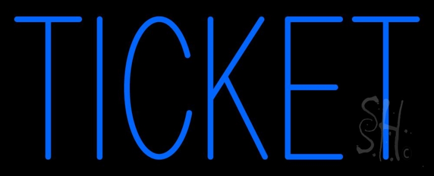 Blue Ticket LED Neon Sign