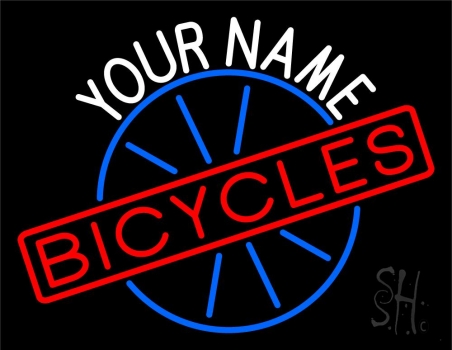 Custom Bicycles With Wheel Logo LED Neon Sign