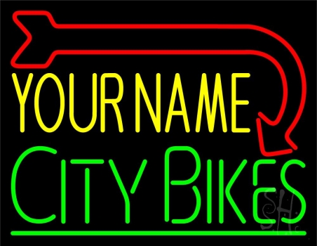 Custom Bikes Green Line 1 LED Neon Sign