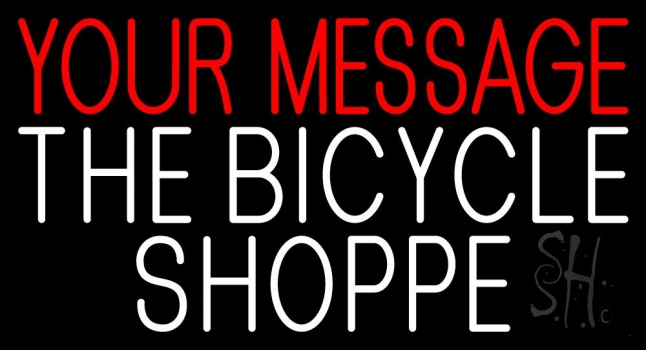 Custom The Bicycle Shoppe 2 LED Neon Sign
