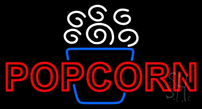 Double Stroke Popcorn LED Neon Sign