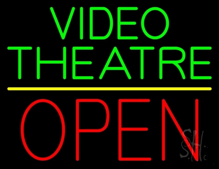 Green Video Red Open LED Neon Sign