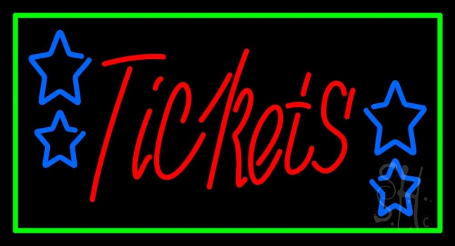 Pink Tickets With Border LED Neon Sign