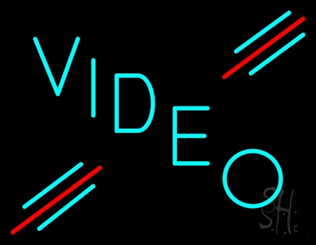 Turquoise Video LED Neon Sign