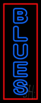 Vertical Blues LED Neon Sign