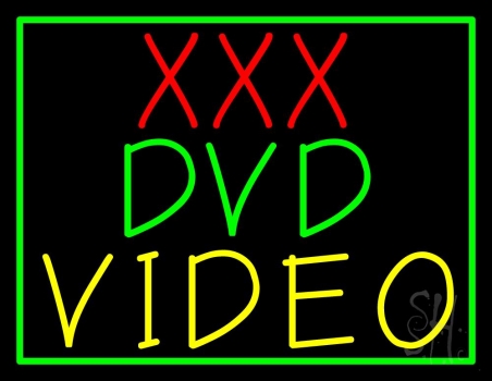 Xxx Dvd Video With Border LED Neon Sign
