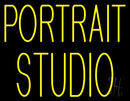 Yellow Portrait Studio LED Neon Sign