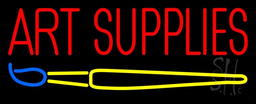 Art Supplies With Brush LED Neon Sign