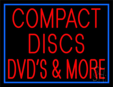 Compact Disc Dvds More 1 LED Neon Sign