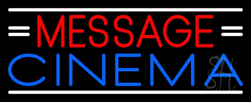 Custom Blue Cinemas Block LED Neon Sign