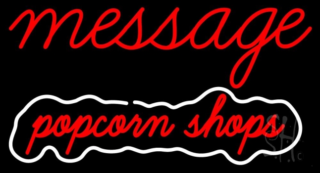 Custom Red Popcorn Shops LED Neon Sign