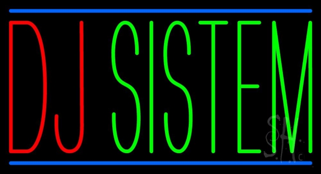 Dj System Block 1 LED Neon Sign