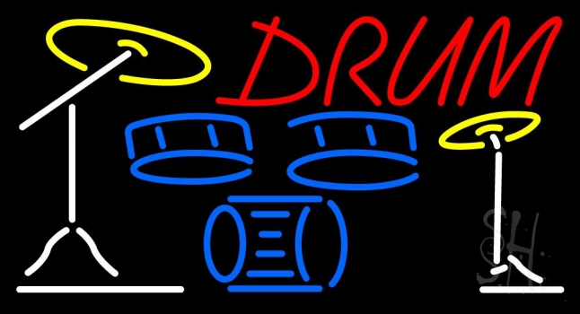Drum Set 1 LED Neon Sign