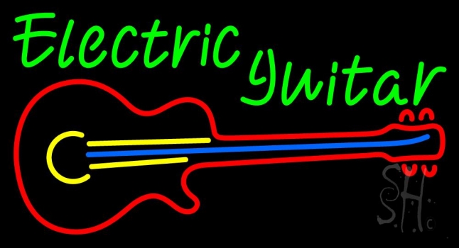 Electric Guitar 1 LED Neon Sign