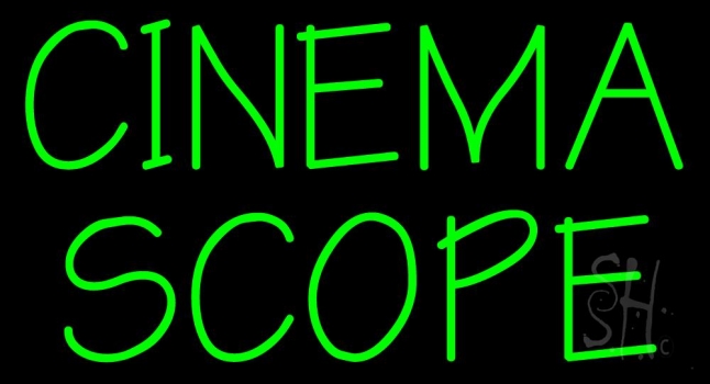 Green Cinema Scope LED Neon Sign