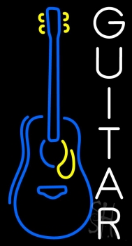 Guitar Logo 2 LED Neon Sign