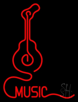 Guitar Music LED Neon Sign