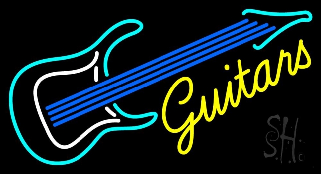 Guitar 2 Logo LED Neon Sign