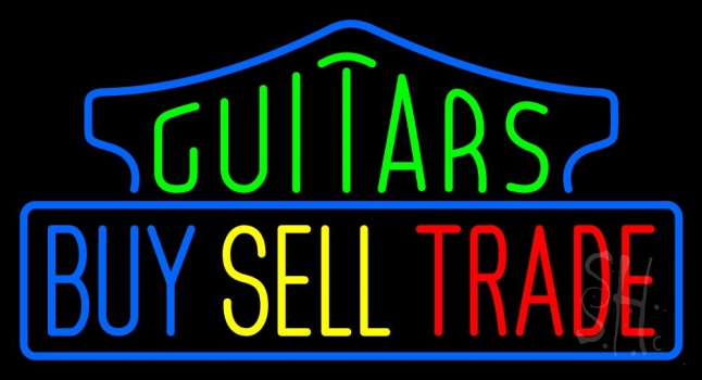 Guitars Buy Sell Trade 1 LED Neon Sign