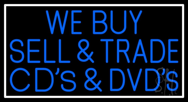 We Buy Sell Cds Dvds LED Neon Sign