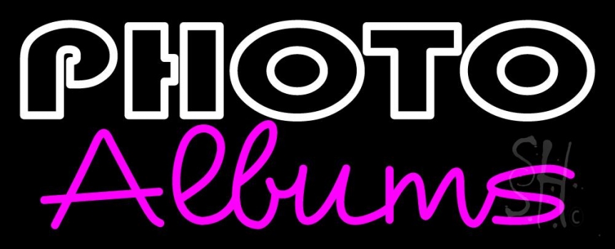 White Photo Albums LED Neon Sign