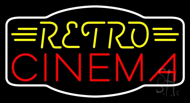 Yellow Retro Red Cinema LED Neon Sign