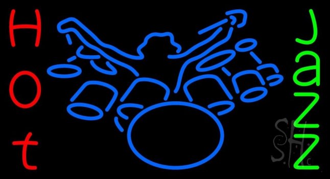 Drummer In Jazz 1 LED Neon Sign